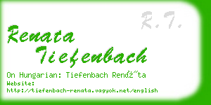 renata tiefenbach business card